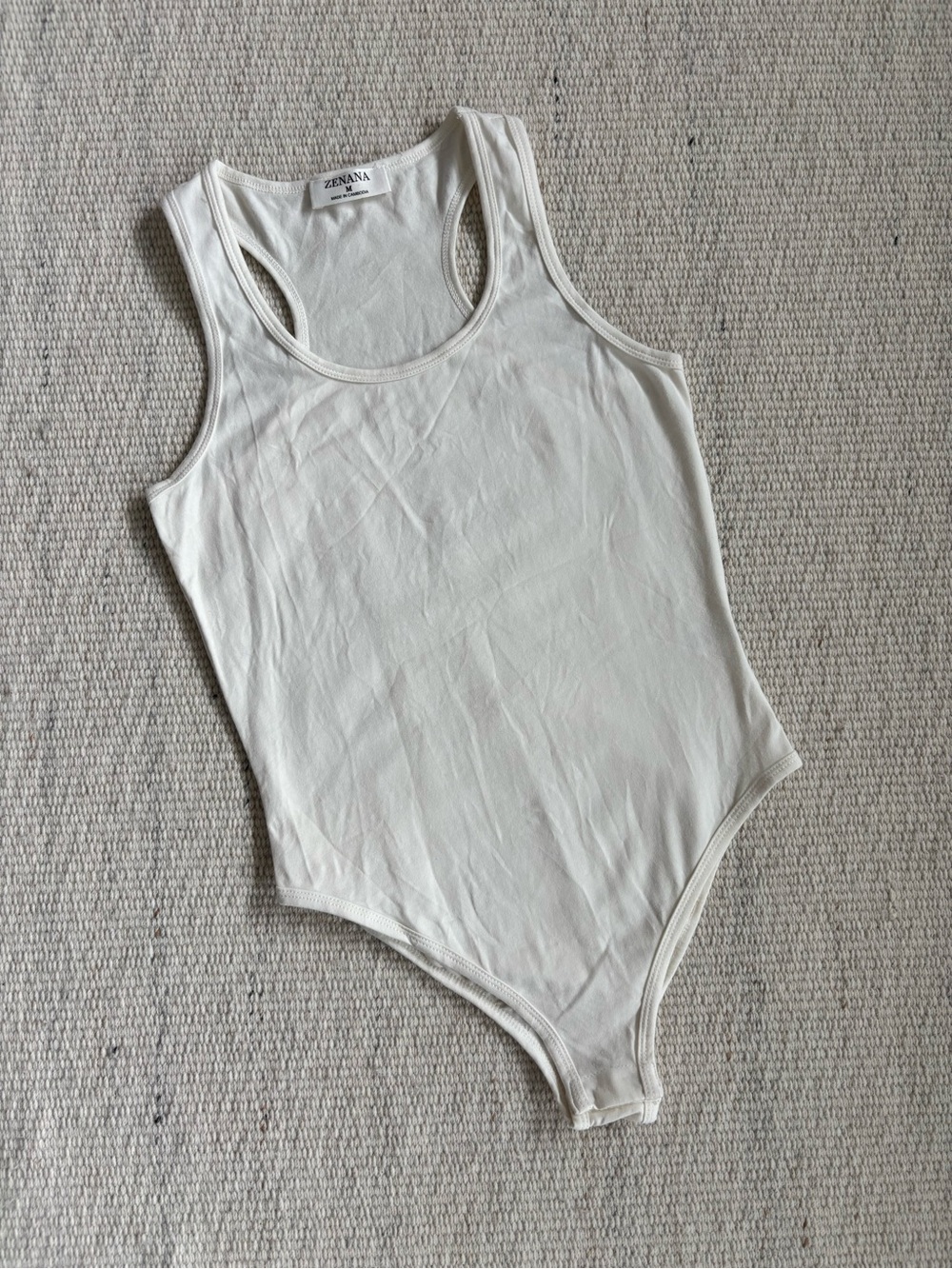 | Zenana | White One-Piece Bodysuit Women’s size Medium